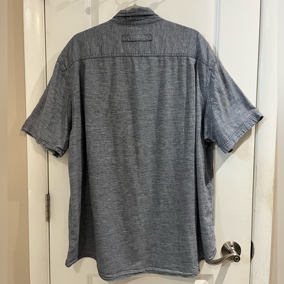 Duluth Trading Company Organic Hemp/ Cotton Short Sleeve Button Down Shirt Sz 2X - Picture 2 of 8